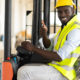 Man Driving Forklift